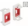 Keystone Holder DeLOCK Easy 45 Module 22.5 x 45 mm balta red