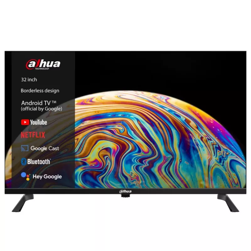 TV DAHUA DHI-LTV32-SD100 31,5 collu HD LED viedtelevizors 1366×768, Android 11, Wi‑Fi, 2×HDMI, VESA 200×200