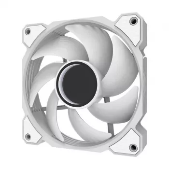 Darkflash DR08 dzesēšanas ventilators (balts) — korpusa/procesora ventilators, modelis DR08 balta, viens 120 mm ventilators