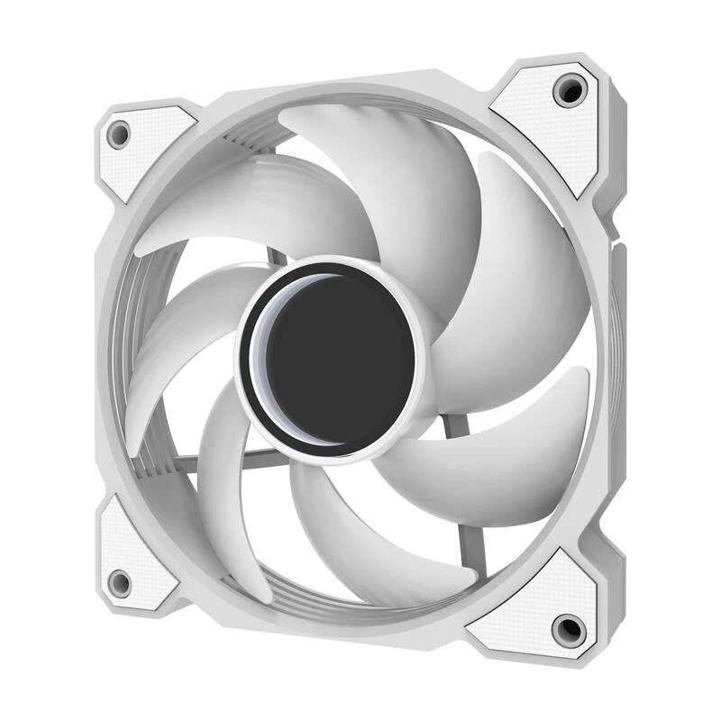 Darkflash DR08 dzesēšanas ventilators (balts) — korpusa/procesora ventilators, modelis DR08 balta, viens 120 mm ventilators