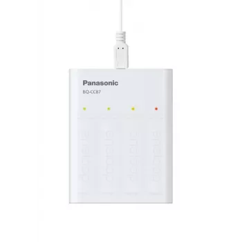 USB lādētājs akumulatoriem PANASONIC Eneloop Smartplus BQ-CC87 + 4x AA 2000 mAh (K-KJ87MCD40USB)