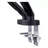 Monitoru stiprinājums DIGITUS Dual design 2×35 collu ekrāniem, skava, 2×10 kg, VESA 75×75–100×100, slīpums -45–90°