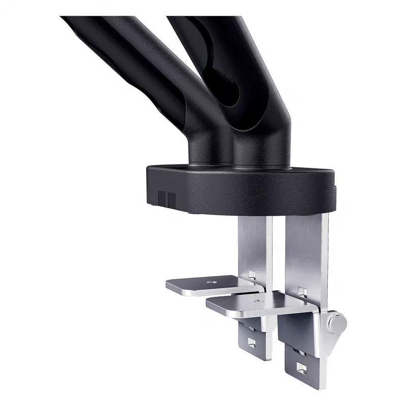 Monitoru stiprinājums DIGITUS Dual design 2×35 collu ekrāniem, skava, 2×10 kg, VESA 75×75–100×100, slīpums -45–90°