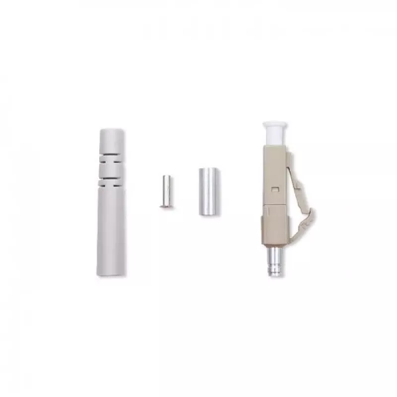 Qoltec 54450 optisko šķiedru savienotājs LC Multi-mode Bēšs Sudraba krāsā