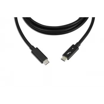 Thunderbolt kabelis Lenovo 4Z51A40455 — 2 m, 40 Gbit/s, vīriešu–vīriešu, melns