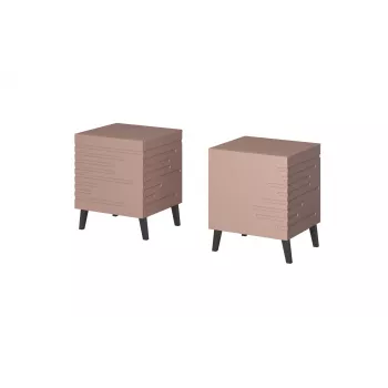 Nakts skapītis cama meble NOVA 44x40x52 cm rozā matēts, 1 atvilktne, 16 mm rāmis