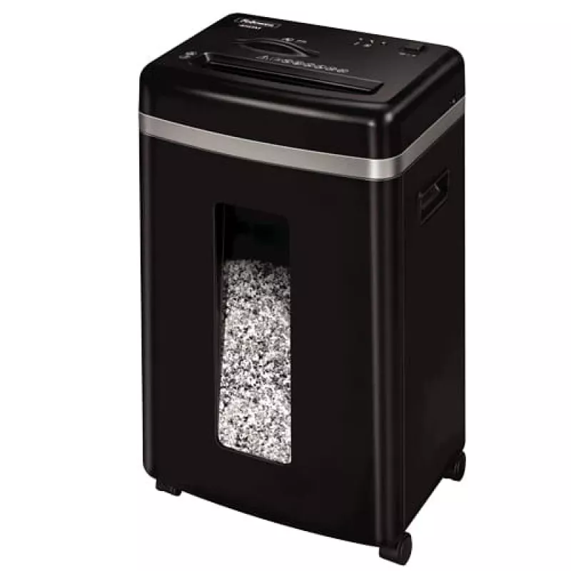 Papīra smalcinātājs Fellowes Powershred 450M Micro-cut, 9 lapu ietilpība, 2 x 12 mm, 22 L tvertne, melns