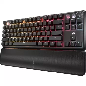 Mehāniskā bezciparu tastatūra CORSAIR K70 PRO TKL — RGB apgaismota, kompakts izkārtojums