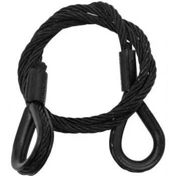 Tērauda trose EUROLITE 5801049B 600x3 mm melna ar uzmavu