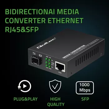 Mediju pārveidotājs SWITCH Ethernet 1x RJ45 1x SFP