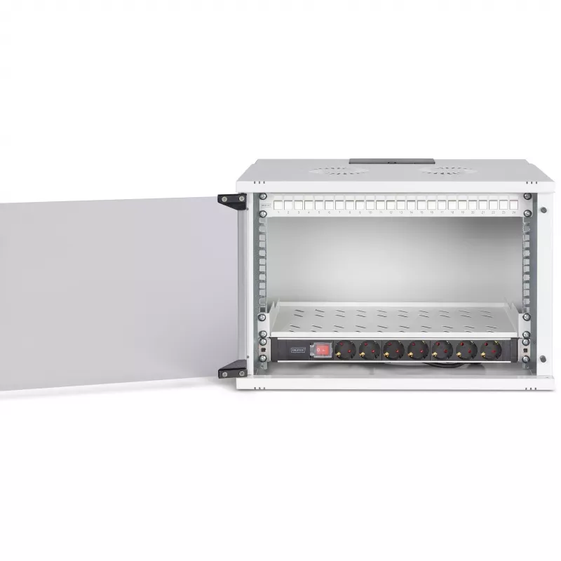 Tīkla komplekts DIGITUS DN-49202-SET 483 mm 7U 540x400 mm plaukta skapītis ar 7U augstumu un 540×400 mm iekšējiem izmēriem