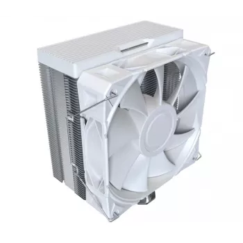 CPU gaisa dzesētājs Montech NX400, 120 mm ventilatori, Balts, izmēri 156×74×120 mm, TDP 270 W