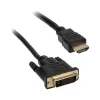 Video kabeļa adapteris Akasa AK-CBHD06-20BK 2m DVI-D HDMI Melns