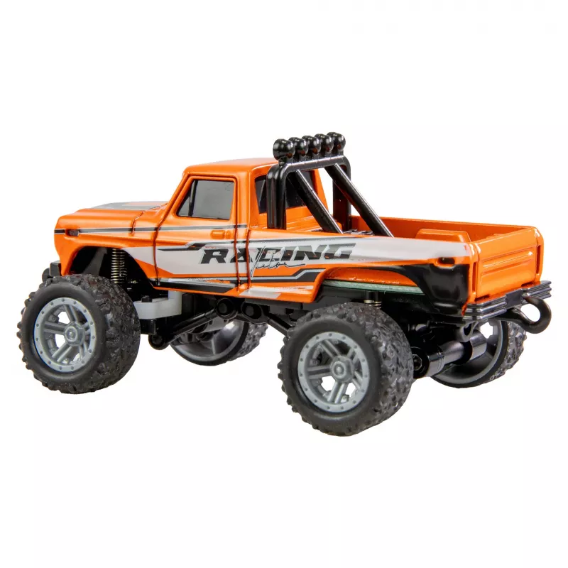 Tālvadības Monstru Kravas Automašīna Amewi DieCast 1:64 RTR Oranžā, Metāla Korpusa, Gatava Lietošanai