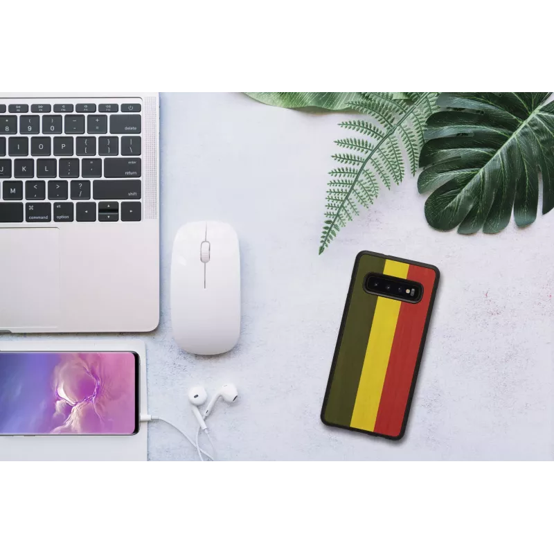 Viedtālruņa maciņš man and wood Galaxy S10 — reggae Melns aizsargapvalks