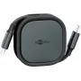 Wentronic goobay pašsavelkošs USB-C kabelis melns/sudraba 15 W izturīgā korpusā – kabelis – digitālais/datu (77424)