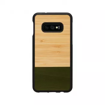 Telefona maciņš man and wood SmartPhone Galaxy S10e viedtālrunim bambusa meža melns