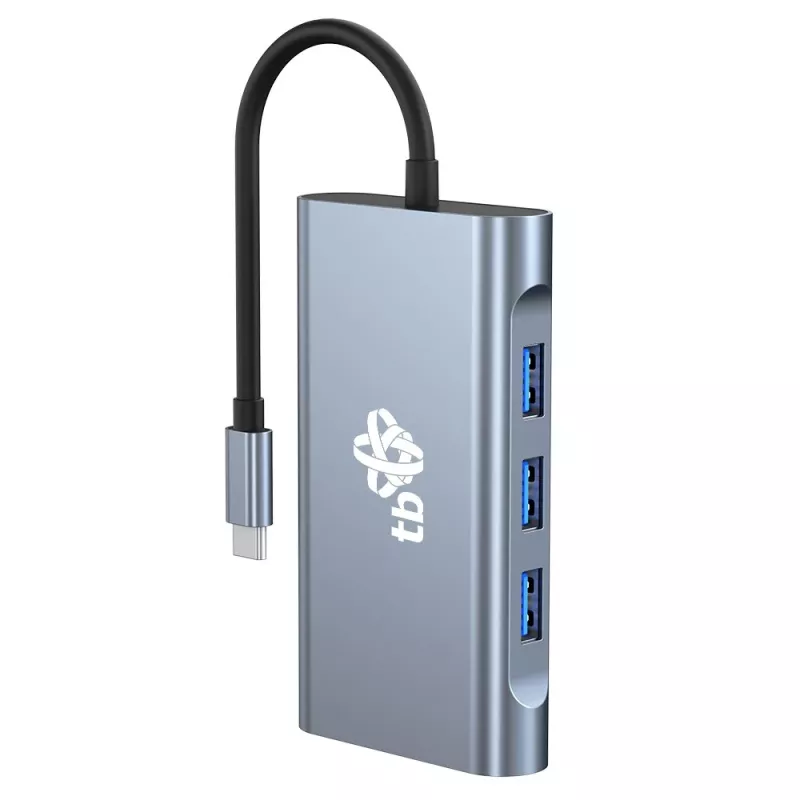 HUB 8-in-1 adapteris USB-C HDMI x2 USB VGA RJ45 PD