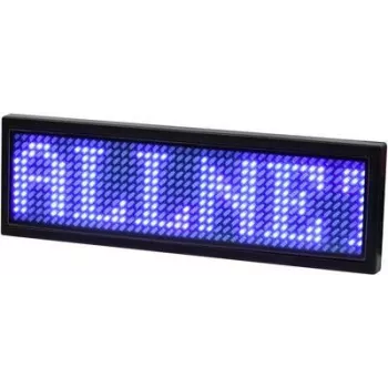 ALLNET elektroniski programmējama nosaukuma plāksnīte, seriālā - Krāsa zila