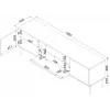 TV skapis ar kamīnu Cama Meble TRESSE 180x40x54,5 cm — melns rāmis, kašmira matēta virsma