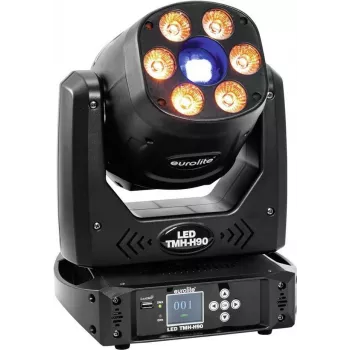 Hibrīda kustīgais prožektors spots/mazgātājs EUROLITE TMH-H90 90W COB