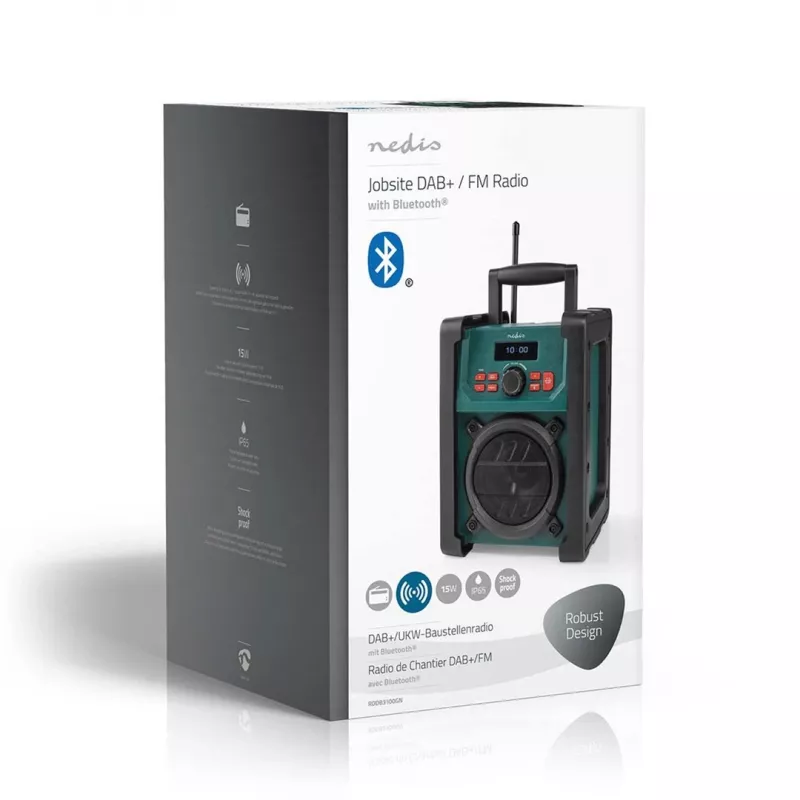 Radio Nedis RDDB3100GN 15W Bluetooth IP65 Melns/Green