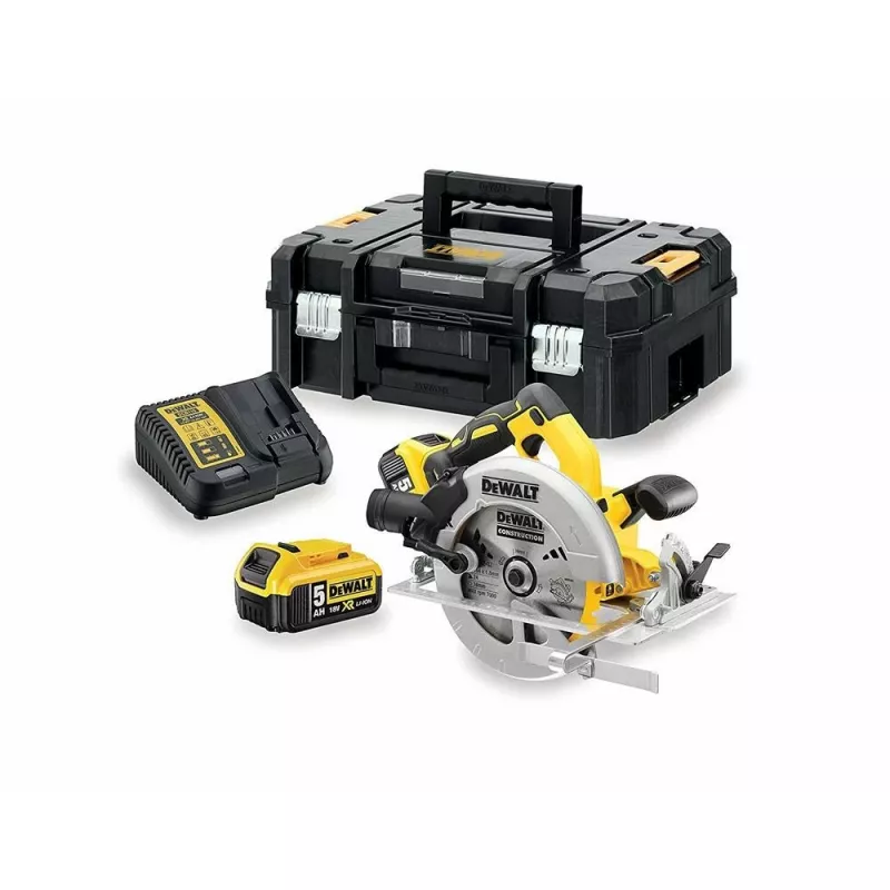 DeWALT DCS570P2-QW pārnēsājams ripzāģis 18,4 cm Sudraba, Dzeltena 5500 apgr./min