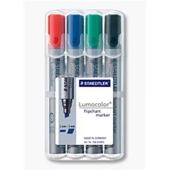 Marker Staedtler 356 B WP4 4 pcs Melns Blue zaļa Red
