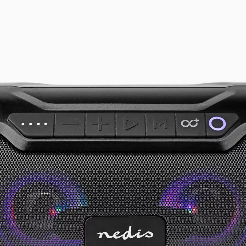 Nedis SPBB310BK pārnēsājams/ballīšu skaļrunis Stereo pārnēsājams skaļrunis Melns 36 W