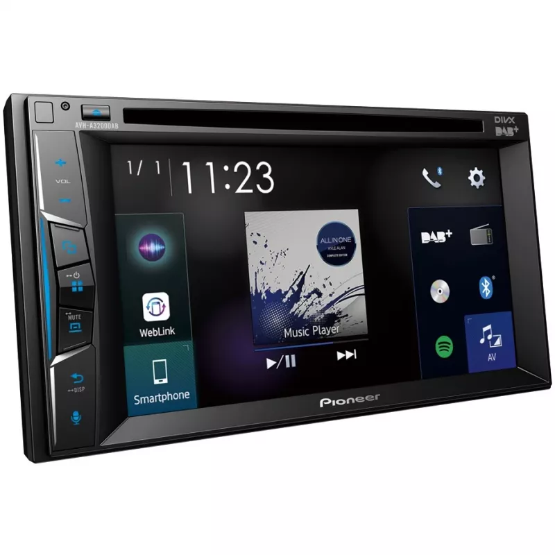 Automašīnas multivides uztvērējs Pioneer AVH-A3200DAB, melns