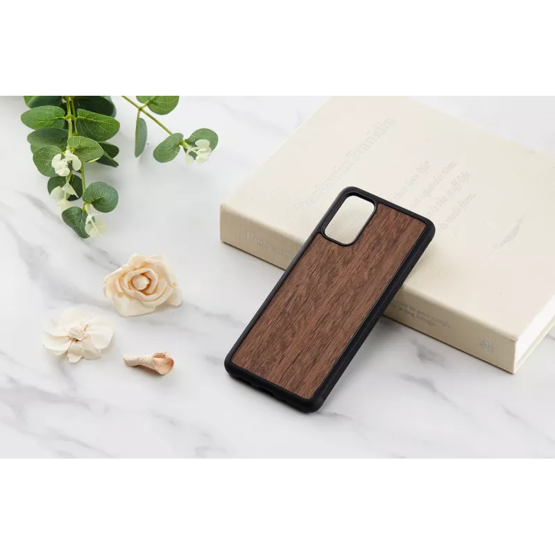 Telefona aizsargmaciņš no koka un vīrieša Samsung Galaxy S20+ — Koala Melns