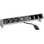 Desk2 3Schuko 3ABD USB lādētājs, nerūsējošais tērauds (902.449)