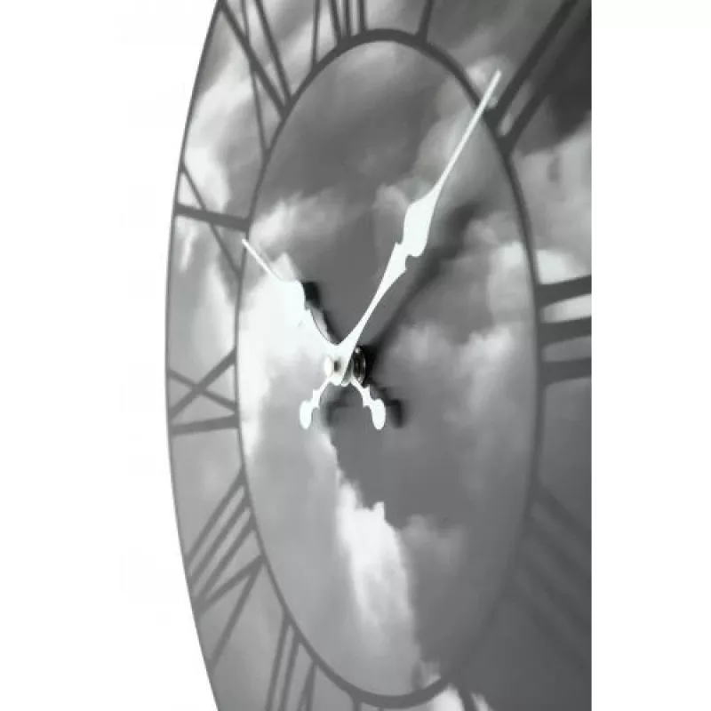 NeXtime klok 3037 Clouds, Ø39 cm, Sienas, Melns