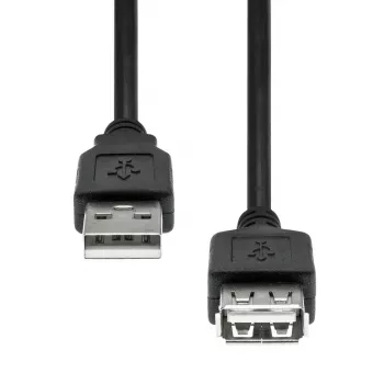 USB pagarinātājs ProXtend USB2AAF-0005 — 5 m, USB-A vīr. uz USB-A siev., melns