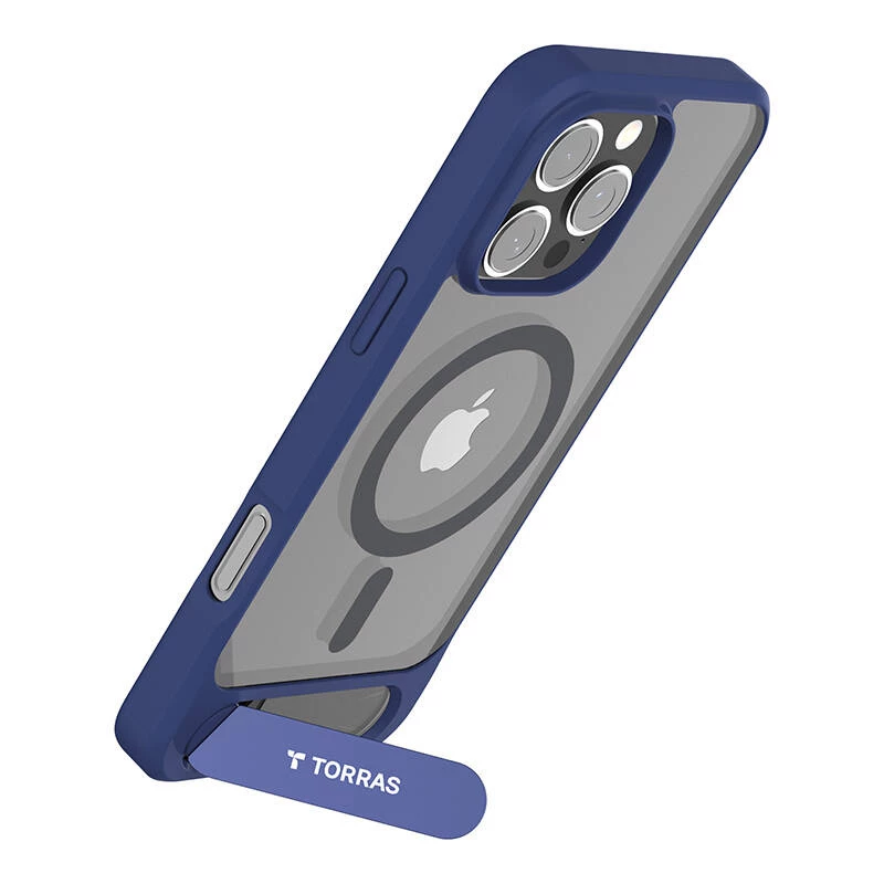 Torras Pstand sērijas telefona maciņš iPhone 16 Pro — zils, plāns, viegls aizsargvāciņš
