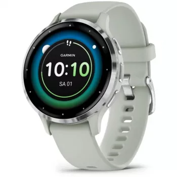 Garmin Venu 3S 3,05 cm (1.2) AMOLED 41 mm digitāls 390 x 390 pikseļi skārienjūtīgs pelēks, sudrabs Wi-Fi GPS (satelīts)