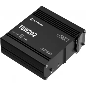 Teltonika TSW202 Pārvaldāms L2 Gigabitu Ethernet (10/100/1000) barošana caur Ethernet (PoE) alumīnijs, zils