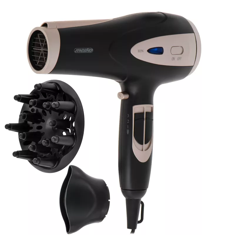Adler Mesko MS 2287 matu žāvētājs 2400 W Melns, Šampanietis