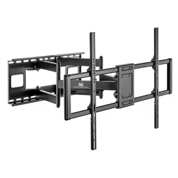 Maclean MC-482 TV sienas stiprinājums 60-120 collu plakanajiem un izliektajiem televizoriem līdz 120 kg max. VESA 900x600 grozāms, slīpums un pagrieziens, universāls TV stiprinājums