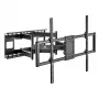 Maclean MC-482 TV sienas stiprinājums 60-120 collu plakanajiem un izliektajiem televizoriem līdz 120 kg max. VESA 900x600 grozāms, slīpums un pagrieziens, universāls TV stiprinājums