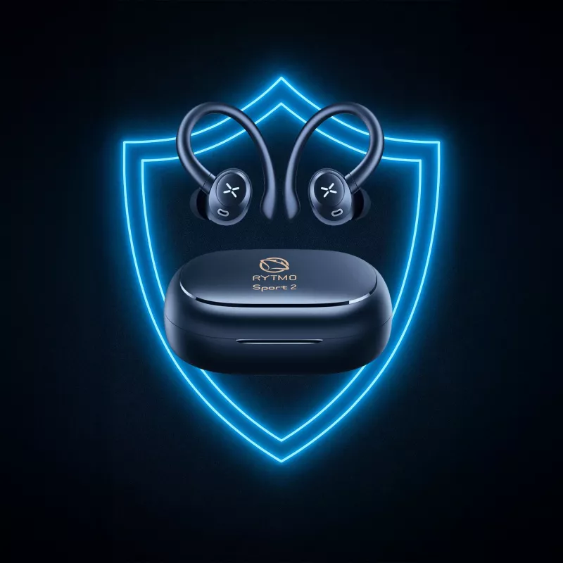 Bezvadu sporta austiņas MANTA Rytmo Sport 2 MATWS012BK — True Wireless, ievietojamās, melnas