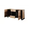 Cama kumode WOOD votana ozols/antracīts