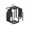 Sienas skapis LANBERG WF01-6618-10B, 18U, 600×600×907 mm, melns, 60 kg