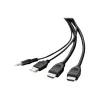 Belkin Secure KVM Combo kabelis - Video- / USB- / Audio-kabelis - TAA-Compliant - USB, Mini-Plug, HDMI (M)