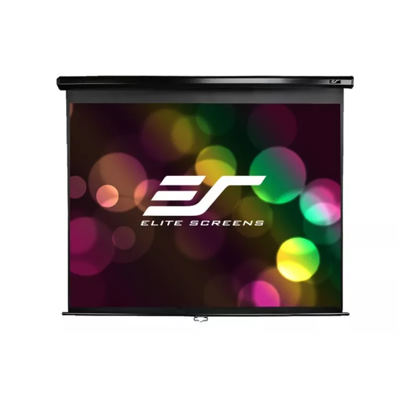Manuālais projekcijas ekrāns Elite Screens M128UWX 128 collas 16:10 — skatāmā virsma 276 cm x 172,3 cm, kopējie izmēri 283,3 x 189,9 cm, 13,1 kg