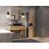 Topeshop NEL I ANT/ART vannas istabas glabāšanas skapis Grafīts, Ozols