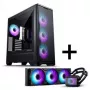 PHANTEKS Eclipse G400A PC korpuss + Glacier M25 Gen2 AiO šķidruma dzesēšana - melns