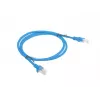 LANBERG tīkla komutācijas kabelis RJ45 Cat6 1 m zils, U/UTP, CCA vītais vads, AWG24, PCU6-20CC-0100-B