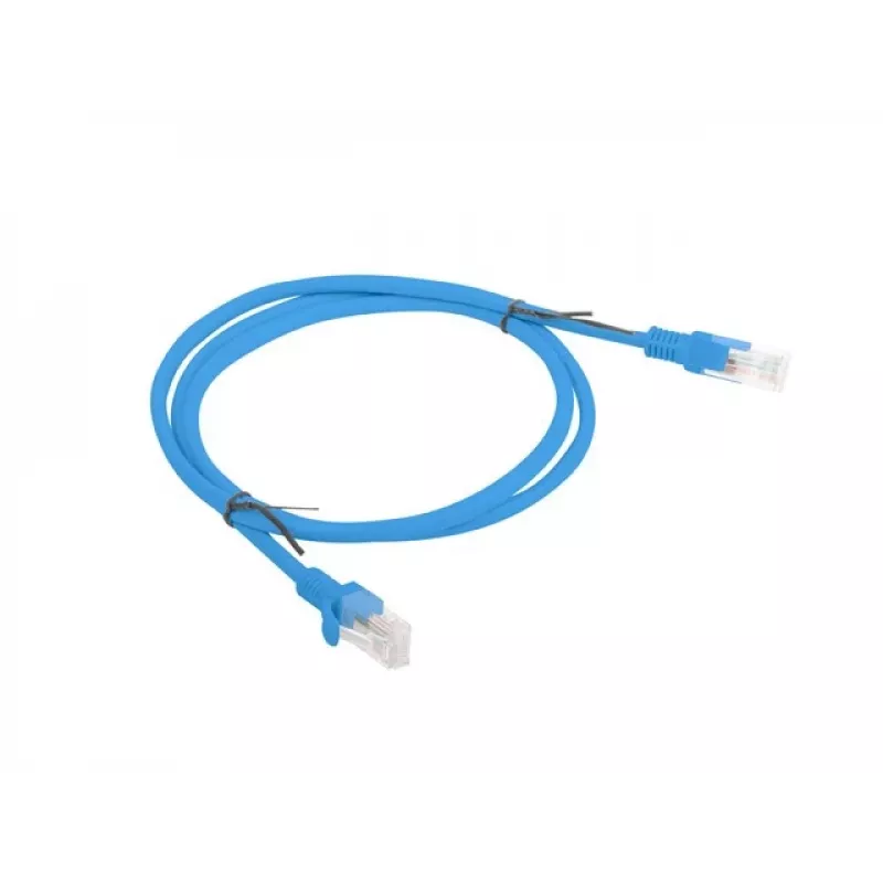 LANBERG tīkla komutācijas kabelis RJ45 Cat6 1 m zils, U/UTP, CCA vītais vads, AWG24, PCU6-20CC-0100-B