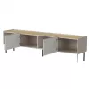 TV skapis Cama Meble FELLINI 200x40x52 cm, kašmira rāmis, eļļots ozola virsma